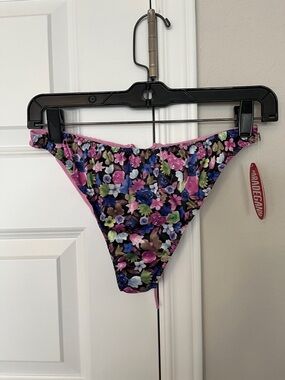 Ganni Floral Lace Up Floral Underwear